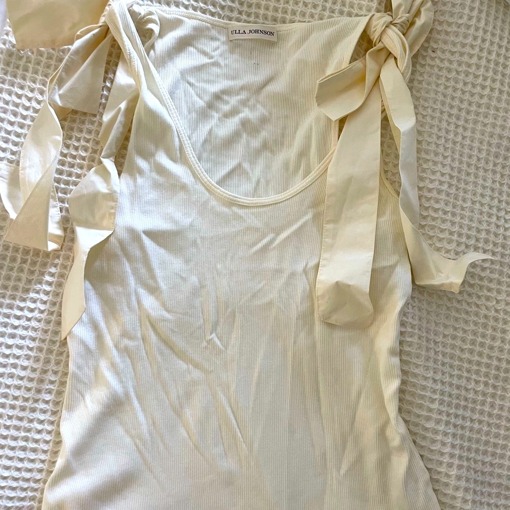 Ulla Johnson Ribbon Bailey Tank - ivory